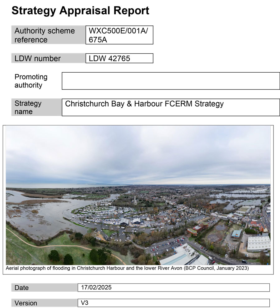 Christchurch Bay & Harbour FCERM Strategy Appraisal Report (StAR) 2025